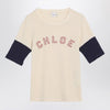 Chloé Wool and cotton T-shirt with logo