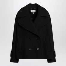  Chloé Double-breasted black coat in wool blend
