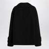 Chloé Double-breasted black coat in wool blend