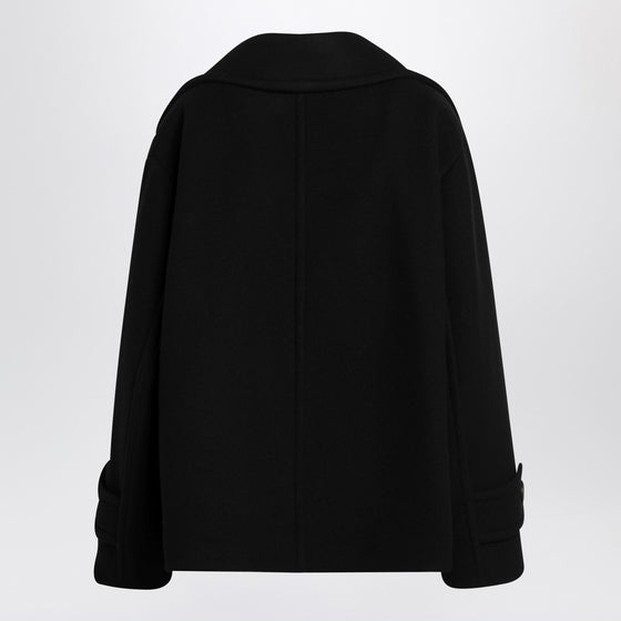 Chloé Double-breasted black coat in wool blend