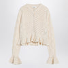 Chloé Latte-colored crochet cardigan in cotton blend