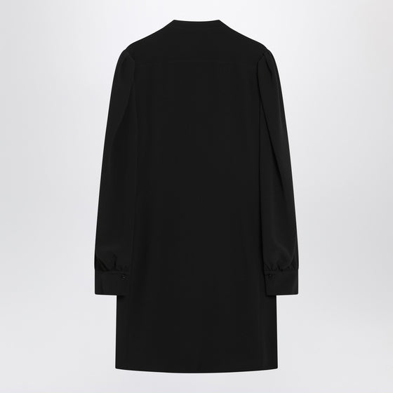 Chloé Black ruffled dress in silk blend