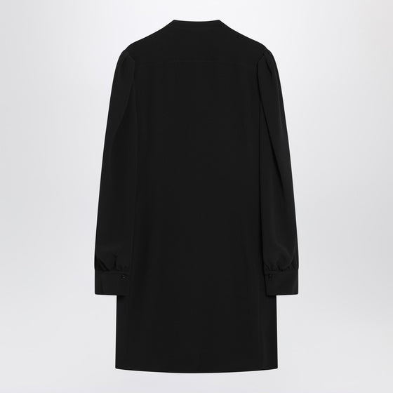 Chloé Black ruffled dress in silk blend