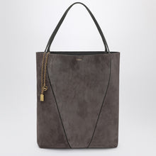  Large Chloé Spin tote bag in grey suede