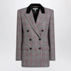 Chloé Black/white checkered wool double-breasted blazer