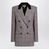 Chloé Black/white checkered wool double-breasted blazer