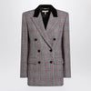 Chloé Black/white checkered wool double-breasted blazer