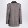 Chloé Black/white checkered wool double-breasted blazer