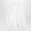 Chloé White shirt with embroidered bow tie
