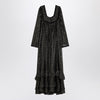Chloé Maxi black dress with lightweight silk ruffles