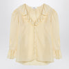 Chloé Light yellow blouse with ruffles in silk