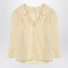 Chloé Light yellow blouse with ruffles in silk