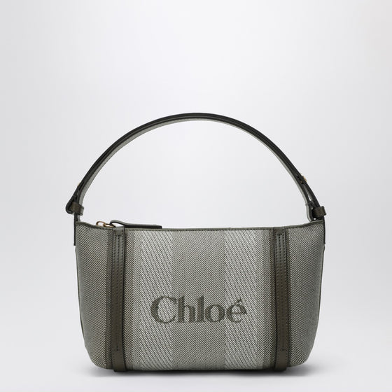 Dark green striped Chloé Carry tote bag in canvas