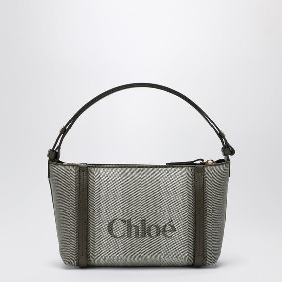 Dark green striped Chloé Carry tote bag in canvas