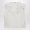 Chloé Jacquard and lace blouse with oversized collar
