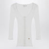 Chloé White fitted cotton cardigan