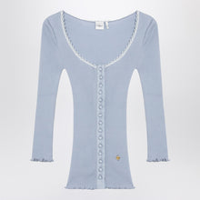  Chloé Light blue fitted cotton cardigan