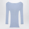 Chloé Light blue fitted cotton cardigan