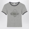 Chloé Chiné jersey baby-fit T-shirt with logo print