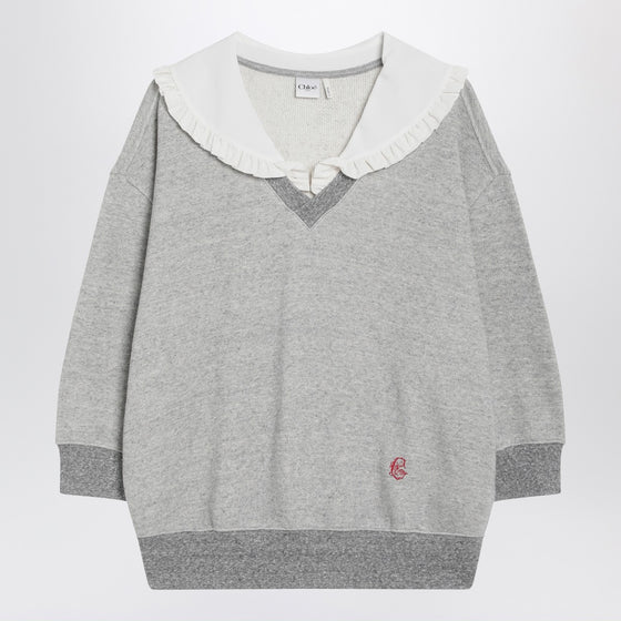 Chloé Gray marl fleece sweatshirt
