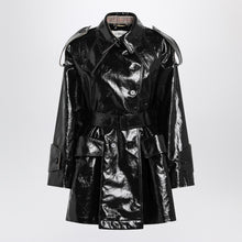  Chloé Short black coated linen trench