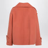 Chloé Cedar pink double-breasted short wool coat