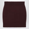 Chloé Bordeaux diamond-pattern wool miniskirt