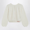 Chloé Milk-colored wool and cashmere knit cardigan