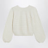 Chloé Milk-colored wool and cashmere knit cardigan