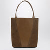 Chloé Spin tote bag in leather and suede khaki