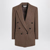 Chloé Brown/black houndstooth double-breasted jacket