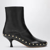 Chloé Junie hammered leather ankle boots in black