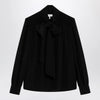Chloé Black silk blouse with lavallière