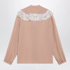 Chloé Biscuit pink silk and lace shirt