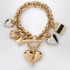 Chloé Paddington Chain Bracelet in Gold/Black Brass