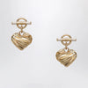 Chloé Gold/Ivory heart earrings