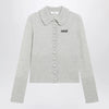 Chloé Slim-fit logo wool cardigan in Sweet Grey