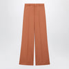 Chloé Burnt brown flared wool trousers