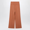 Chloé Burnt brown flared wool trousers