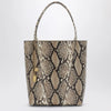Large Chloé Spin tote bag in python-effect leather