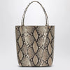 Large Chloé Spin tote bag in python-effect leather