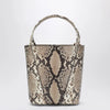 Small Chloé Spin tote bag in python-effect leather