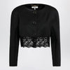 Chloé Black cropped jacket with openwork trim