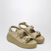 Chloé Nama wedge sandals in sand