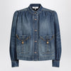 Chloé Indigo blue gathered denim jacket