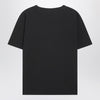 Chloé Black baby-fit T-shirt with logo and flamingo print