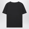 Chloé Black baby-fit T-shirt with logo and flamingo print