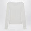 Chloé White Henley cotton jersey top