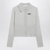 Chloé Light grey wool cardigan with logo
