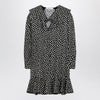 Chloé Black silk jacquard mini dress with polka dot print